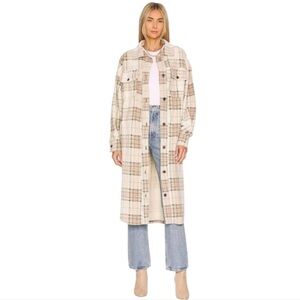 Free People Ruby longline shacket in Pistachio